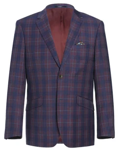 Slim Fit Blazer Glen Plaid in Blue