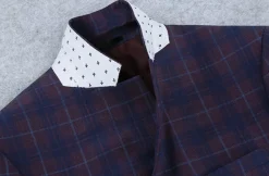 Slim Fit Blazer Glen Plaid in Blue