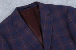 Slim Fit Blazer Glen Plaid in Blue