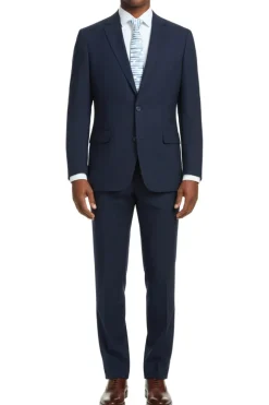 (40S) Men's 2-Piece Regular Fit Blue Check Suit