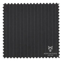 Sovana Collection - Regular Fit 3 Piece Suit 2 Button Tone on Tone Stripe in Black