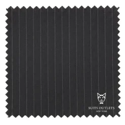 Sovana Collection - Regular Fit 3 Piece Suit 2 Button Tone on Tone Stripe in Black