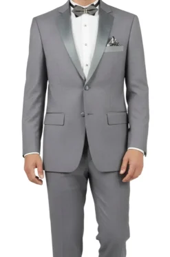 (38S, 40S, 50R) Slim Fit 2 Piece Gray Tuxedo