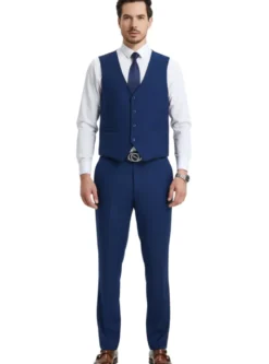 Stacy Adams - 3 Piece Hybrid Fit Suit in Indigo