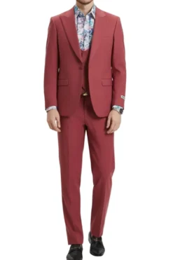 Stacy Adams - Coral 3 Piece Hybrid Fit Suit With Expandable Waist Band