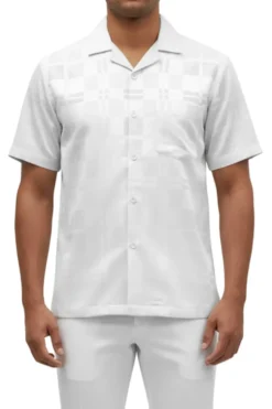 Stacy Adams - Jacquard White Walking Suit Set