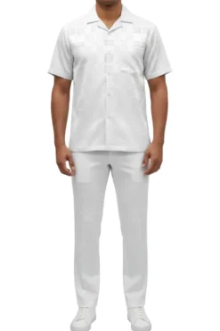 Stacy Adams - Jacquard White Walking Suit Set