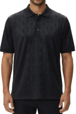Stacy Adams - Men's Black Stretch Polo Shirt