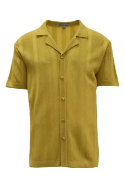 Stacy Adams - Men's Honey Vertical Embroidered Pattern Shirt