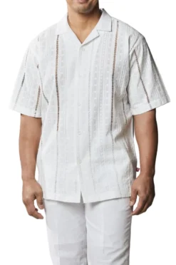 Stacy Adams - Men’s White 2 Piece Linen Walking Suit Set