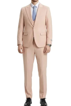 Stacy Adams - Blush 3 Piece Hybrid Fit Suit With Expandable Waist Band