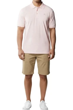 Stacy Adams - Cotton Polo Shirt in Pink