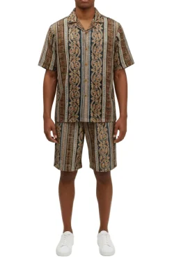 Stacy Adams - Gold Vertical Paisley Short Walking Suit Set