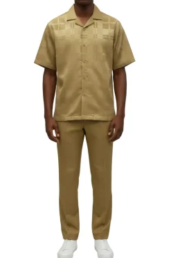 Stacy Adams - Jacquard Khaki Walking Suit Set