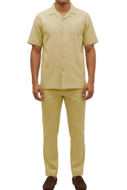 Stacy Adams - Khaki Linen Walking Suit Set