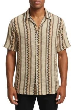 Stacy Adams - Men's Multi-Colored Aztec Stripe Shirt