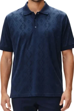 Stacy Adams - Men's Navy Stretch Polo Shirt