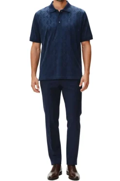 Stacy Adams - Men's Navy Stretch Polo Shirt