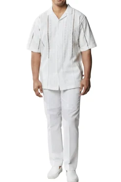 Stacy Adams - Men’s White 2 Piece Linen Walking Suit Set