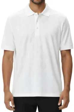 Stacy Adams - Men's White Stretch Polo Shirt