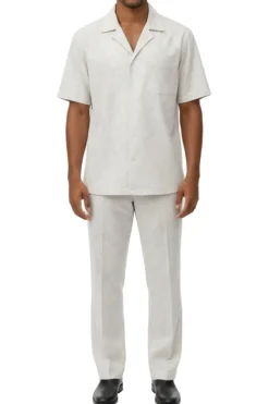 Stacy Adams - White Paisley Walking Suit Set