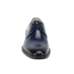 Toby Collection - Blue Medallion Toe Lace-Up Dress Shoes