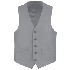 Vanderbilt Collection - Classic Dress Vest 5 Buttons Regular Fit In Gray