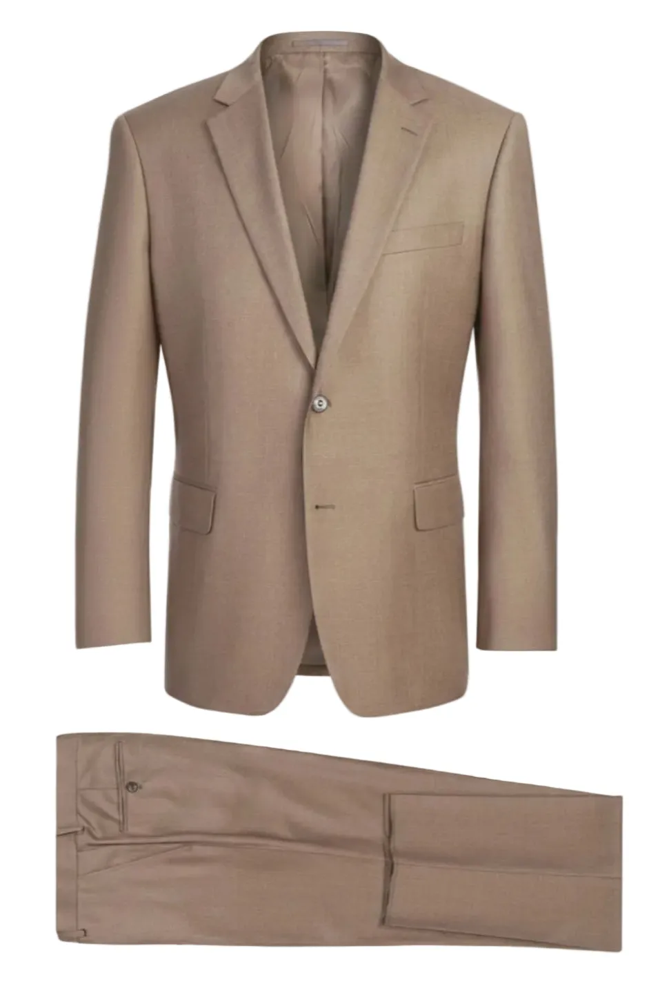 Vanderbilt Collection - Classic 2 Piece Suit 2 Buttons Regular Fit In Taupe