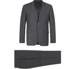 Vanderbilt Collection - Classic 2 Piece Suit 2 Buttons Regular Fit In Charcoal Gray