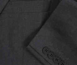 Vanderbilt Collection - Classic 2 Piece Suit 2 Buttons Regular Fit In Charcoal Gray