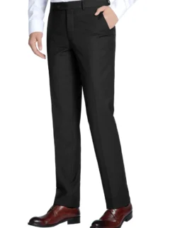 Vanderbilt Collection - Black Regular Fit Dress Pants