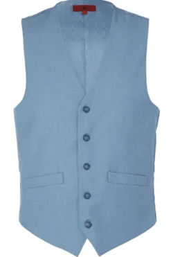 Vanderbilt Collection - Classic Dress Vest 5 Buttons Regular Fit In Blue