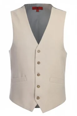 Vanderbilt Collection - Classic Dress Vest 5 Buttons Regular Fit In Tan
