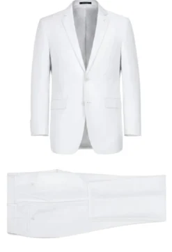 Vanderbilt Collection - Classic 2 Piece Suit 2 Buttons Regular Fit In White