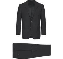 Vanderbilt Collection - Classic 2 Piece Suit 2 Buttons Regular Fit In Black