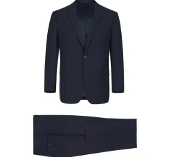 Vanderbilt Collection - Classic 2 Piece Suit 2 Buttons Regular Fit In Dark Navy