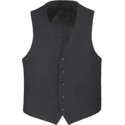 Vanderbilt Collection - Classic Dress Vest 5 Buttons Regular Fit In Charcoal