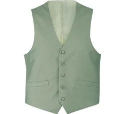 Vanderbilt Collection - Classic Dress Vest 5 Buttons Regular Fit In Sage