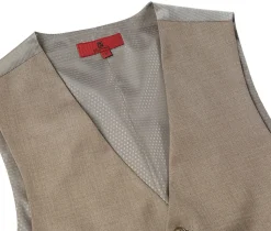 Vanderbilt Collection - Classic Dress Vest 5 Buttons Regular Fit In Taupe