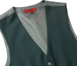 Vanderbilt Collection - Classic Dress Vest 5 Buttons Regular Fit In Green