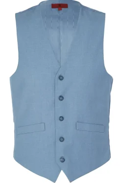 Vanderbilt Collection - Classic Dress Vest 5 Buttons Regular Fit In Blue