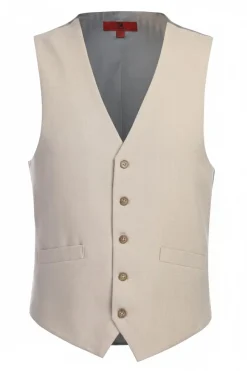 Vanderbilt Collection - Classic Dress Vest 5 Buttons Regular Fit In Tan