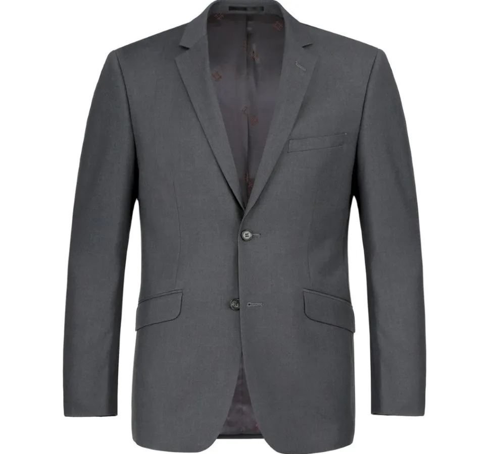 Vanderbilt Collection - Classic 2 Piece Suit 2 Buttons Regular Fit In Medium Gray