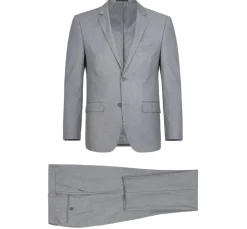 Vanderbilt Collection - Classic 2 Piece Suit 2 Buttons Regular Fit In Light Gray