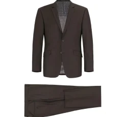Vanderbilt Collection - Classic 2 Piece Suit 2 Buttons Regular Fit In Brown