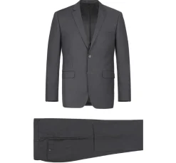 Vanderbilt Collection - Classic 2 Piece Suit 2 Buttons Regular Fit In Charcoal Gray