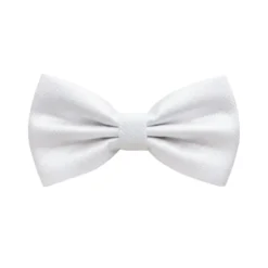 White Textured Bow Tie