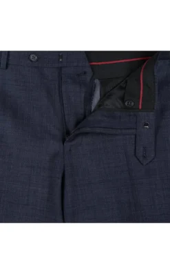 Wool Blend Regular Fit Suit 2 Piece Suit 2 Button in Navy