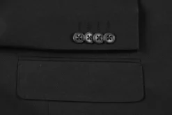 Wool Regular Fit Blazer Solid Color in Black