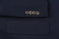 Wool Regular Fit Blazer Solid Color in Midnight Navy
